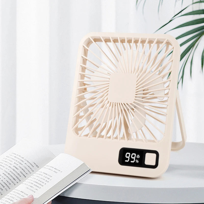 Portable Mini Desk Fan – USB Rechargeable 5-Speed, 2000mAh Portable Desk Fan SPOT