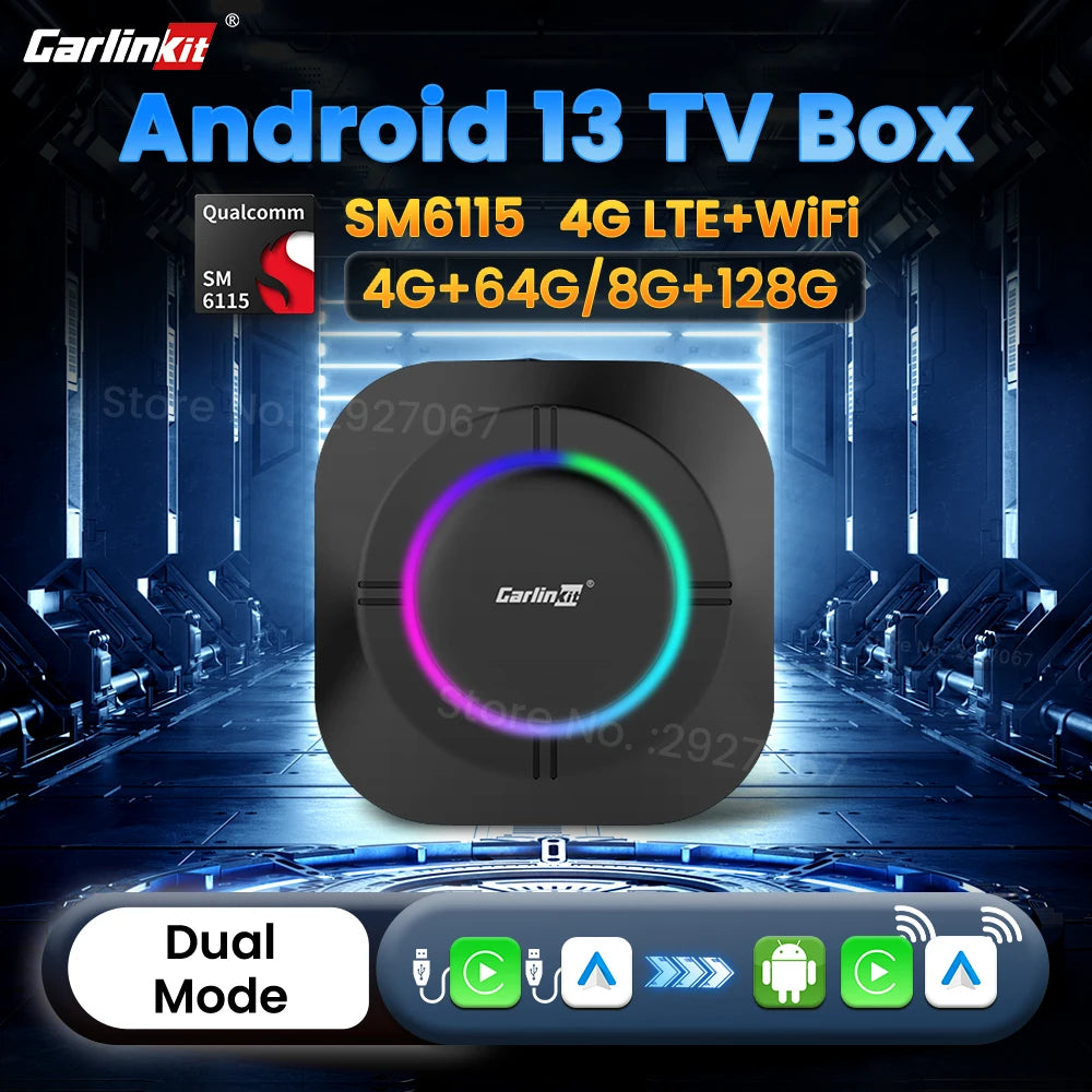 CarlinKit AI Box Android 13 Wireless CarPlay & Android Auto 4G Car AI Streaming Box SPOT