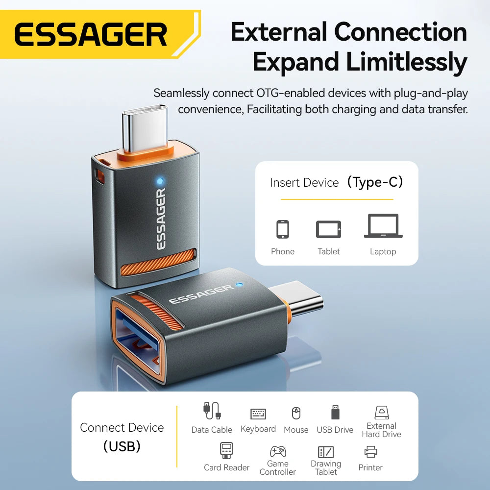 Essager USB 3.0 OTG Adapter – Type-C, Micro & Lightning USB OTG Adapter SPOT
