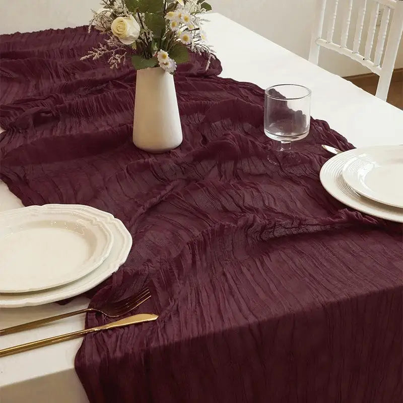 Boho Cheesecloth Table Runner | Wedding & Party Décor 90–400cm Table Runner SPOT O 90X180CM