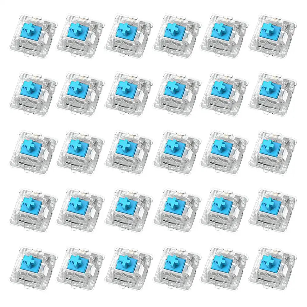 30-Pack Mechanical Keyboard Switches – Red, Brown, Green, Black Keyboard Switches SPOT Cyan