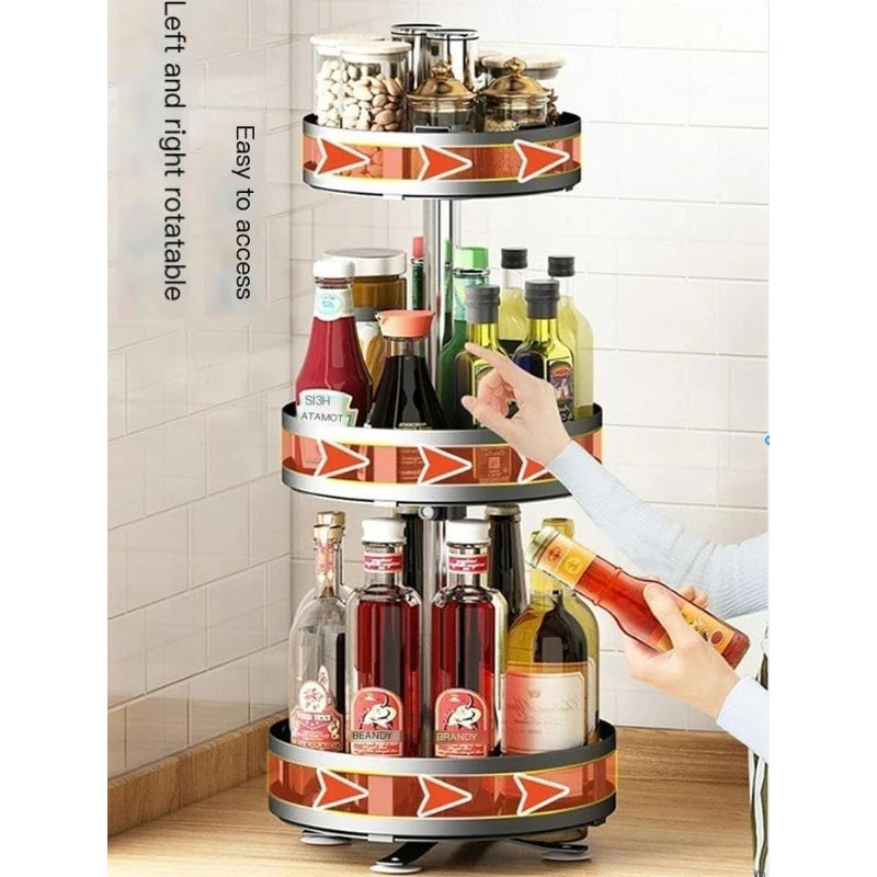 3-Tier 360° Rotating Spice Rack – Countertop Organizer Rotating Spice Rack SPOT