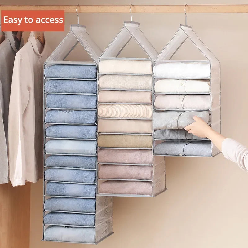 Hanging Wardrobe Storage Bag – Closet Organizer for Clothes Hanging Closet Organizer SPOT
