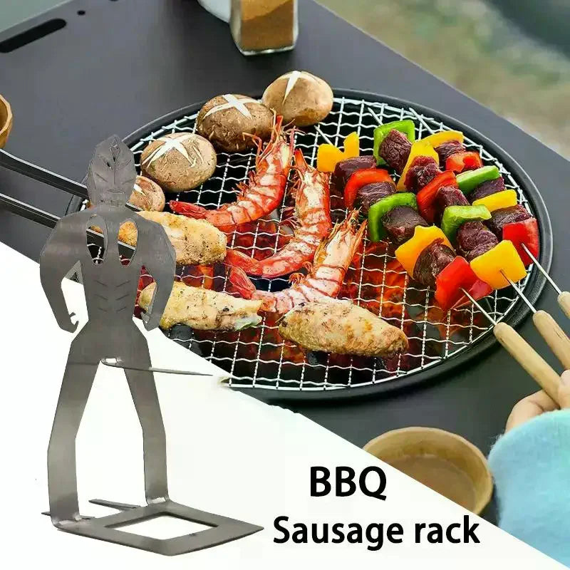 Stainless Steel Hot Dog Sausage Grill Roaster – 1 or 2 Pcs BBQ Grill Tool SPOT
