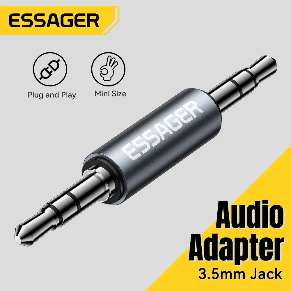 Essager 3.5mm Male to Male Stereo Audio Aux Adapter Audio Aux Adapter SPOT