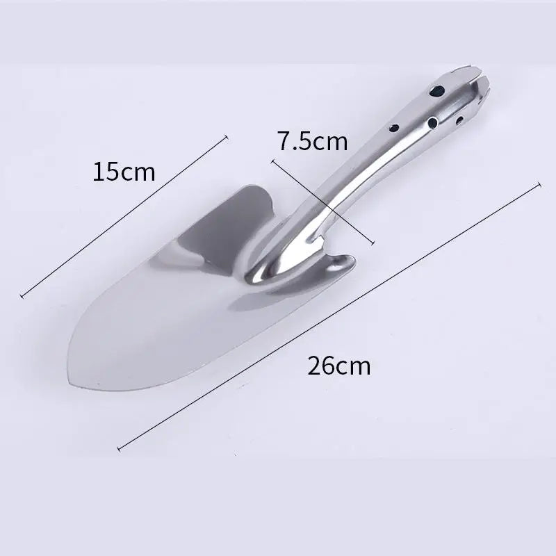 Stainless Steel Small Garden Shovel – Planting & Potting Tool Garden Hand Trowel SPOT Silver