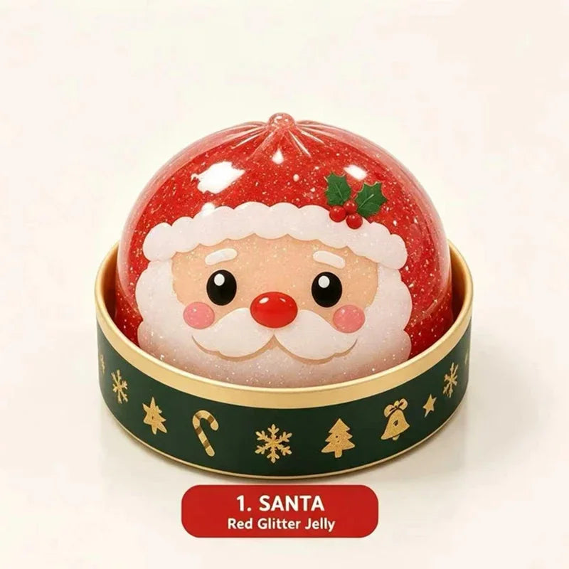 Christmas Dumpling Glitter Squeeze Sensory Toy – Squishy Bun Squeeze Sensory Toy SPOT A