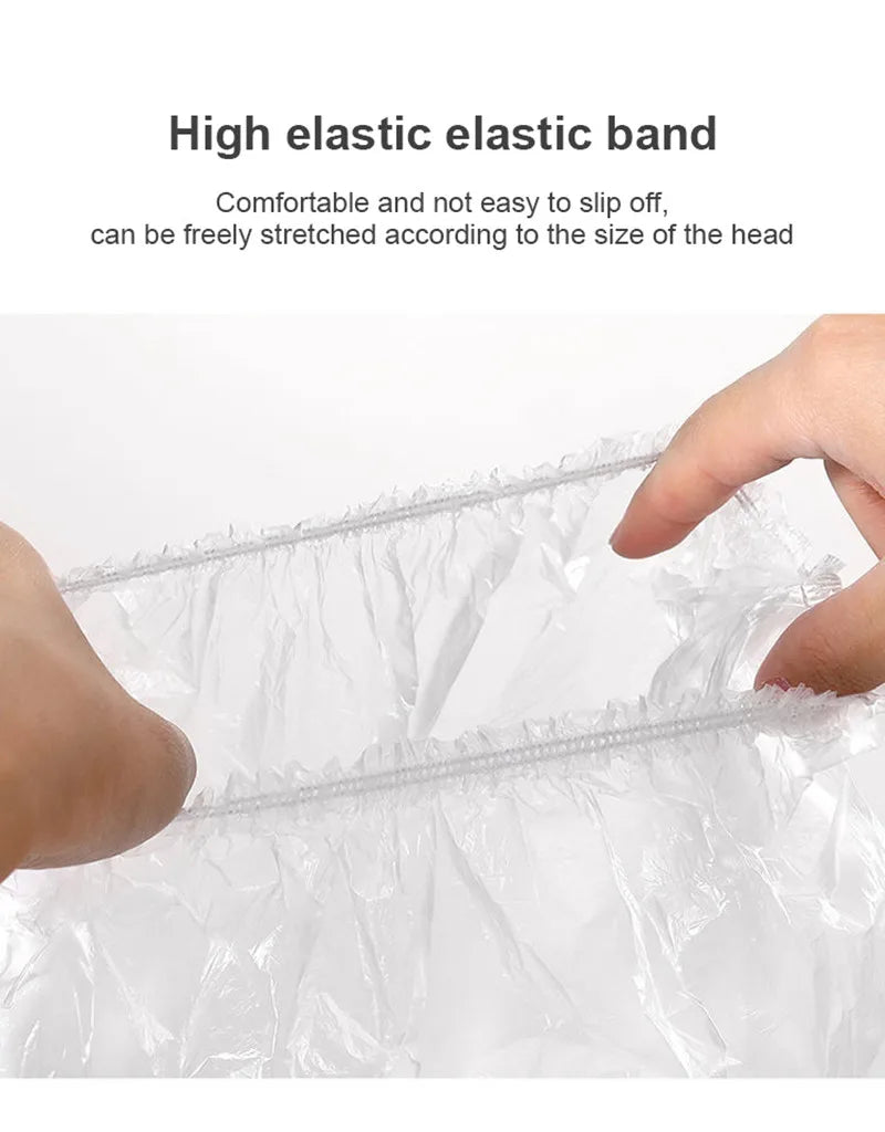 Disposable Shower Caps 50/100 Pack – Waterproof Elastic Hair Cap Disposable Shower Cap SPOT
