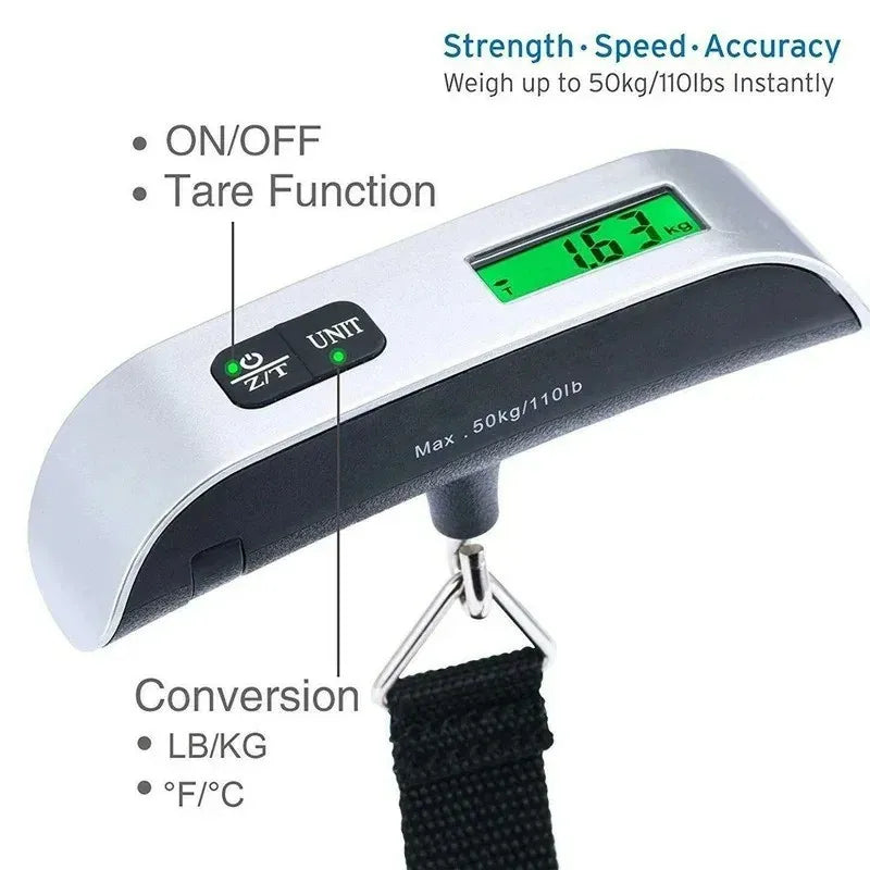 Digital Luggage Scale 50kg 110lb – Portable Hanging Travel Scale Digital Luggage Scale SPOT