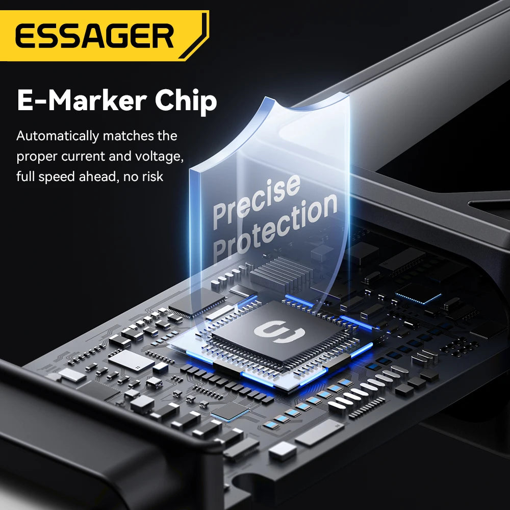 ESSAGER 100W USB-C Cable with LED Display – PD Fast Charging USB-C Charging Cable SPOT