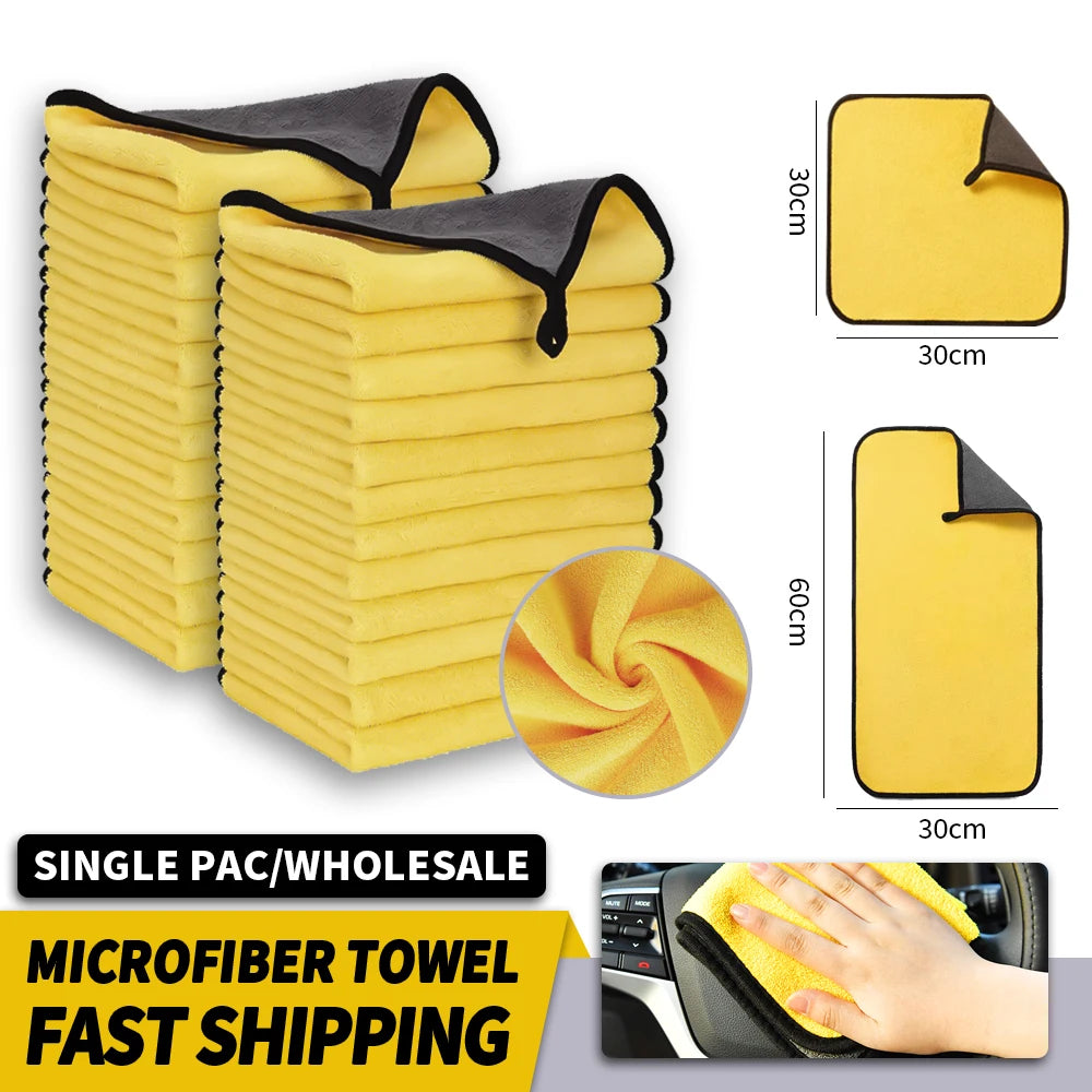 Microfiber Car Wash Towels 3/5/10-Pack – Lint-Free Detailing Cloths Car Detailing Towels SPOT
