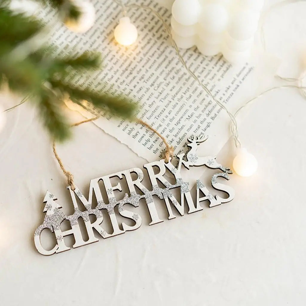 Wooden Christmas Letter Hanging Ornaments – 4 Sizes | Holiday Decor Christmas Hanging Ornament SPOT