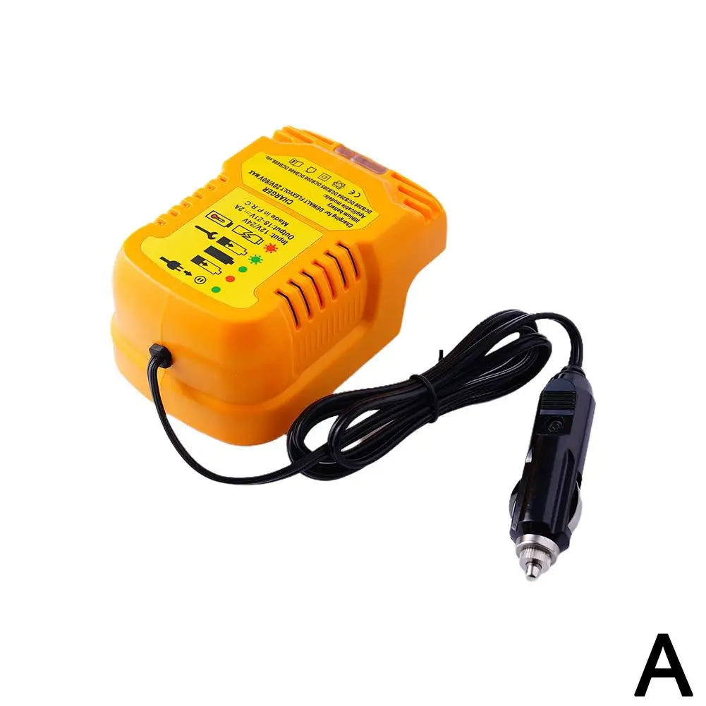 Portable Car Charger for Makita DeWalt Milwaukee 18V–20V Battery Power Tool Charger SPOT Yellow