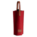 Felt Single Bottle Wine Tote Bag – Insulated Padded Carrier Wine Bottle Tote SPOT Red