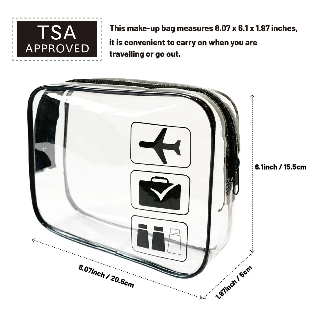 TSA Approved Clear Toiletry Bag – PVC Travel Cosmetic Organizer Clear Toiletry Bag SPOT