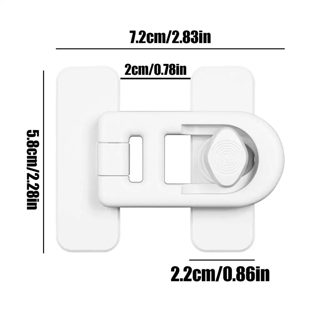 Adhesive Keyless Fridge & Cabinet Lock – Child-Proof Baby Proof Child Safety Lock SPOT White