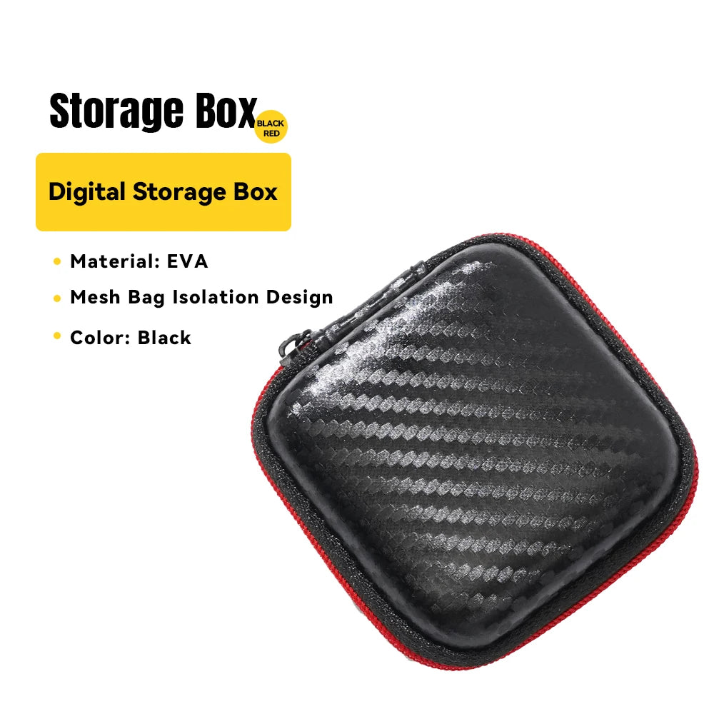 Essager Mini Leather Earphone & Cable Organizer Pouch Cable Organizer Pouch SPOT Black