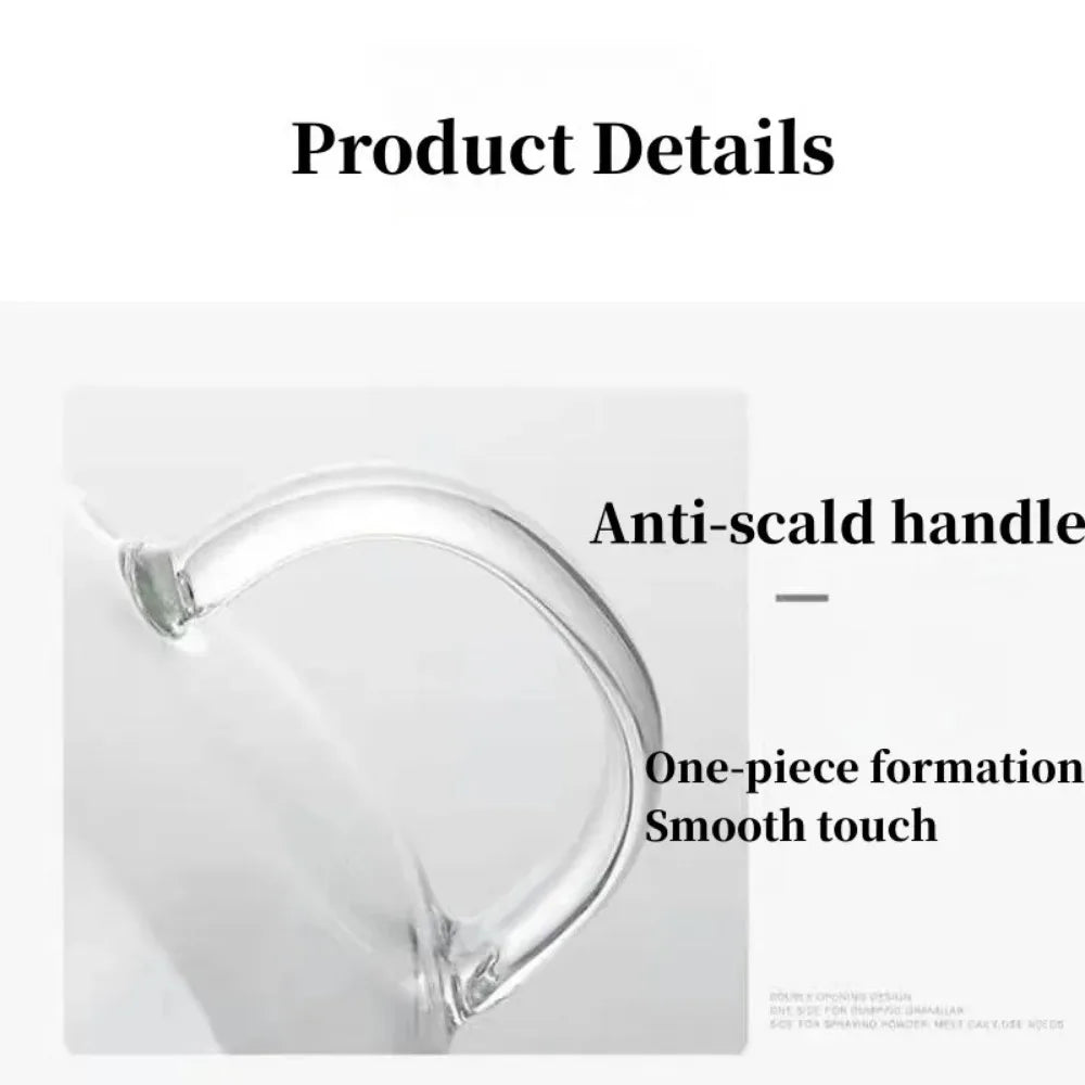 350ml Letter-Print Glass Coffee & Tea Mug with Handle Glass Coffee Mug SPOT