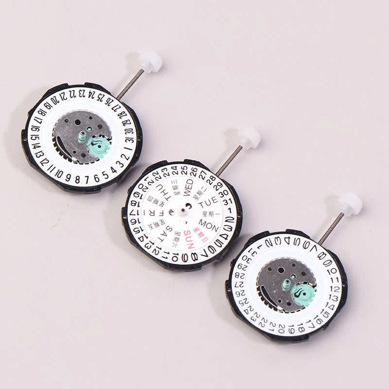 Sunon SL28 Quartz Clock Movement – 3-Hand Day/Date Calendar Quartz Clock Movement SPOT