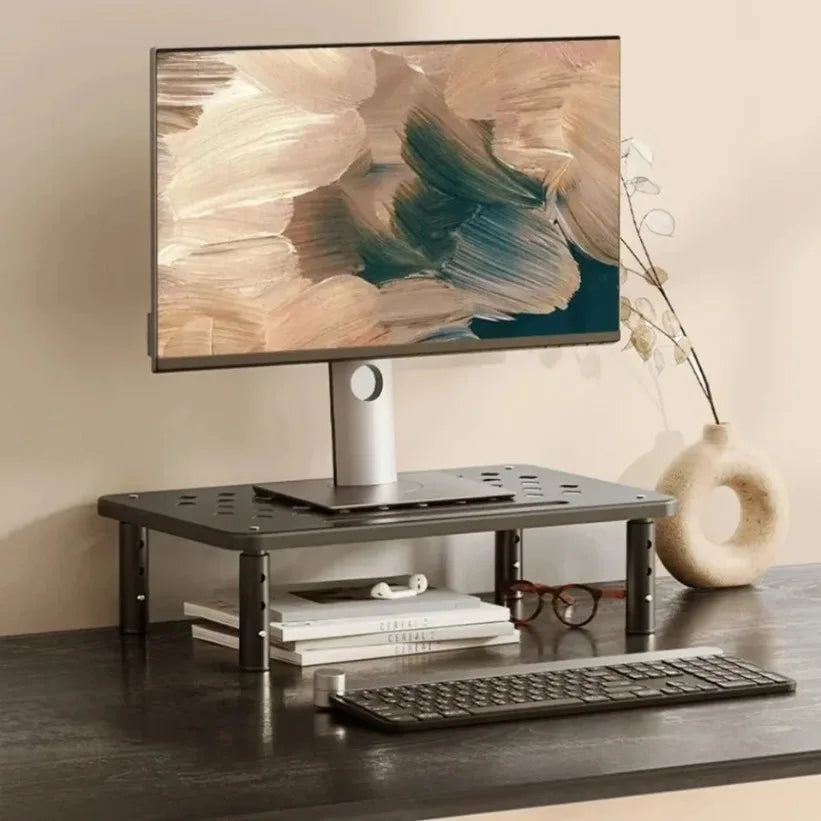 VIKEFON Steel Monitor Riser – 3-Height Adjustable Desk Stand Monitor Riser Stand SPOT