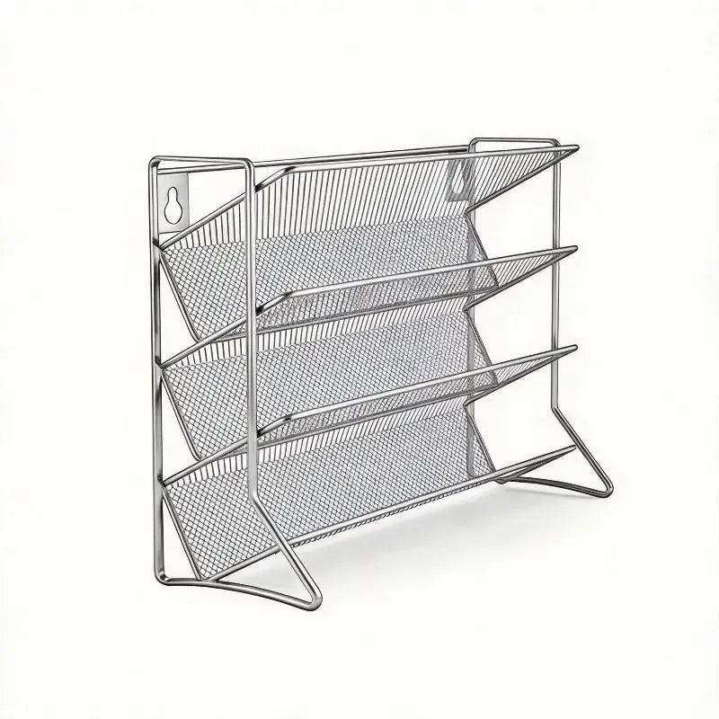 4-Tier Rustproof Spice Rack with Glass Jars – Kitchen Organizer Spice Rack Organizer SPOT Silver