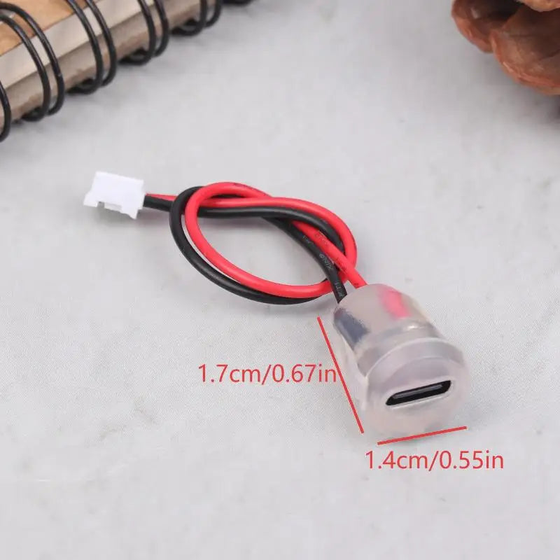 Type-C Female Socket Connector Waterproof LED Pigtail Cable 3A USB-C Connector SPOT