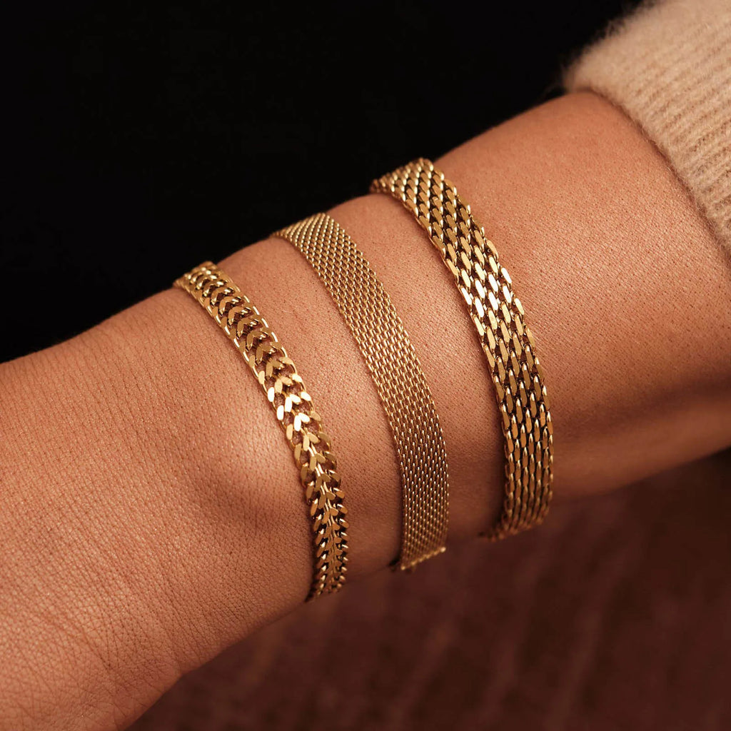 Meaeguet Vintage Mesh Link Bracelet – Women's Stainless Steel Fashion Bracelet SPOT