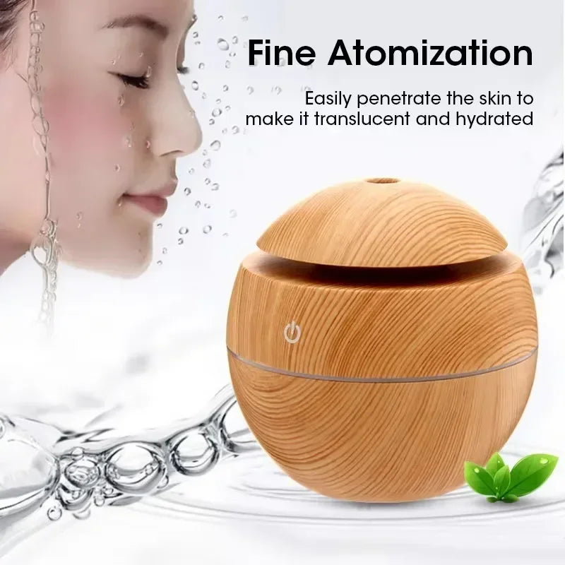 Mini Woodgrain USB Ultrasonic Essential Oil Diffuser & Humidifier Ultrasonic Oil Diffuser SPOT
