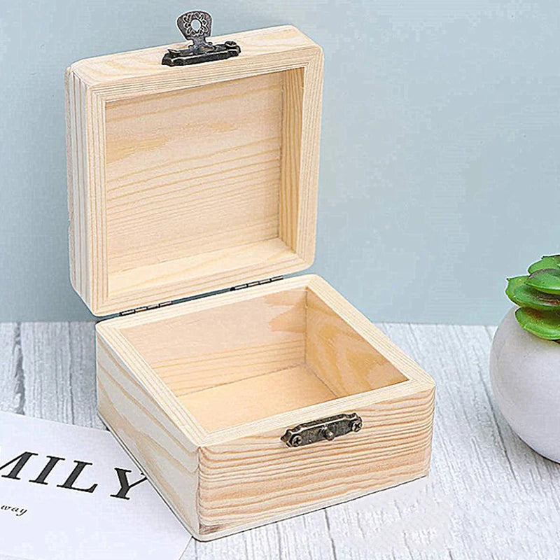 Vintage Wooden Flip Lid Storage Box – Jewelry & Gift Box Wooden Storage Box SPOT onesize