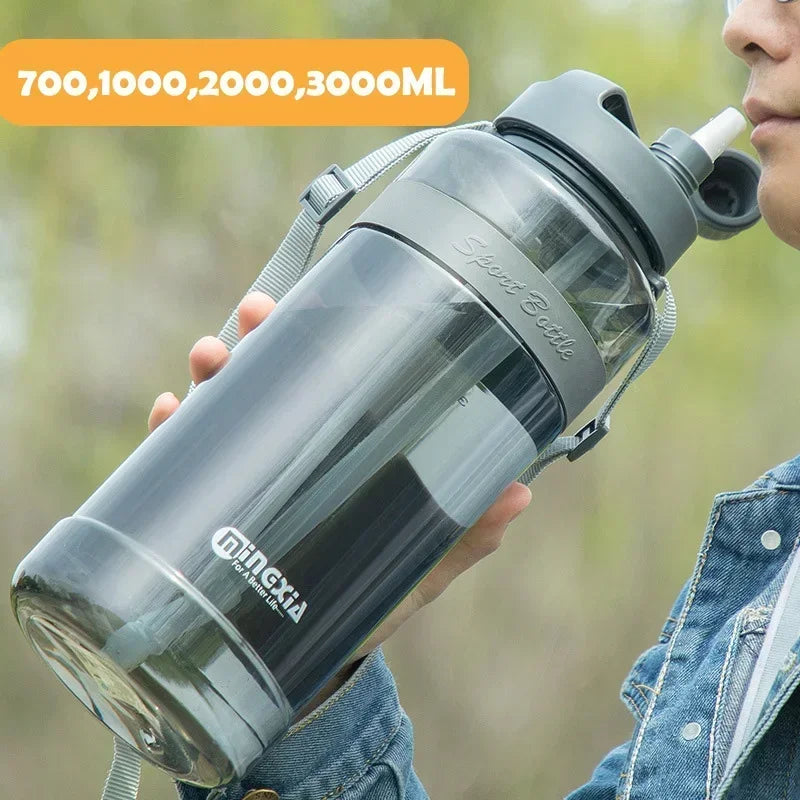 Large BPA-Free Sport Water Bottle with Straw & Strap – 1L 2L 3L Sport Water Bottle SPOT