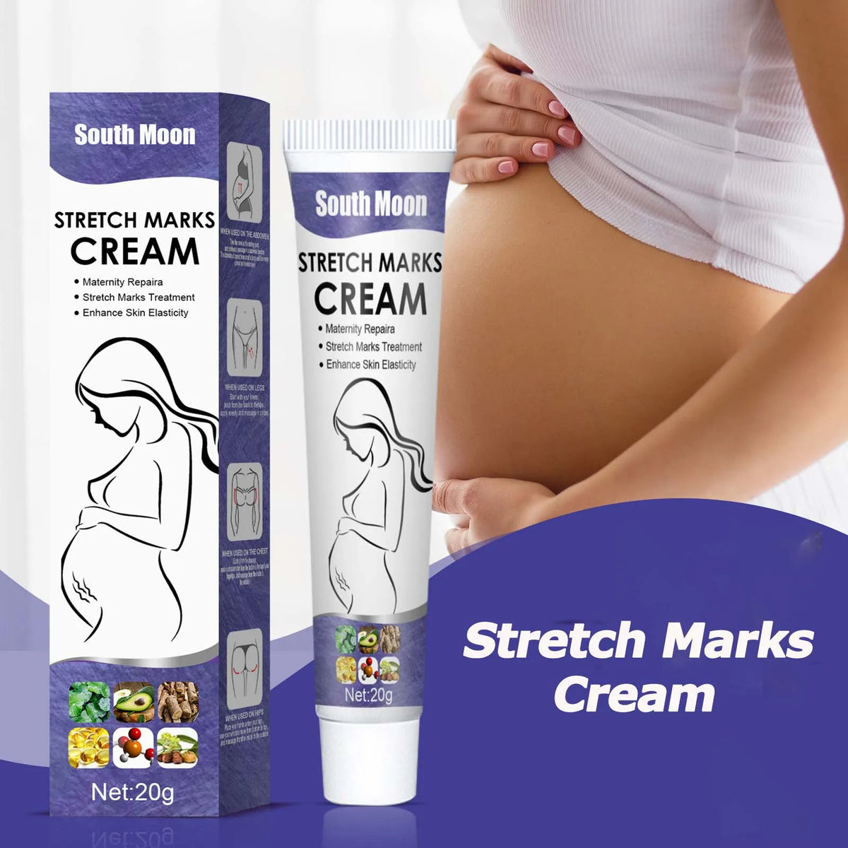 South Moon Stretch Mark Cream – Firming & Moisturizing Skin Care Body Firming Cream SPOT Default Title
