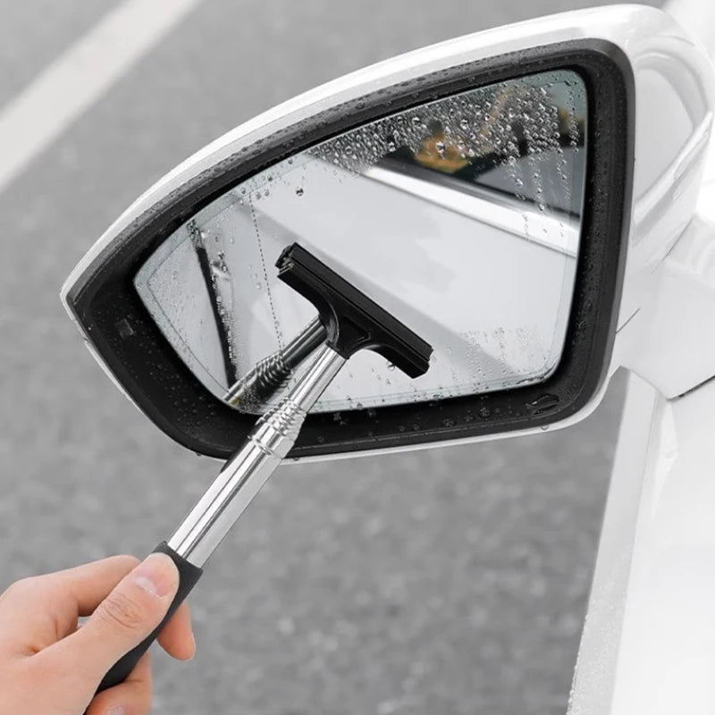 Car Rearview Mirror Wiper – Telescopic Squeegee Cleaning Rod Auto Glass Squeegee SPOT