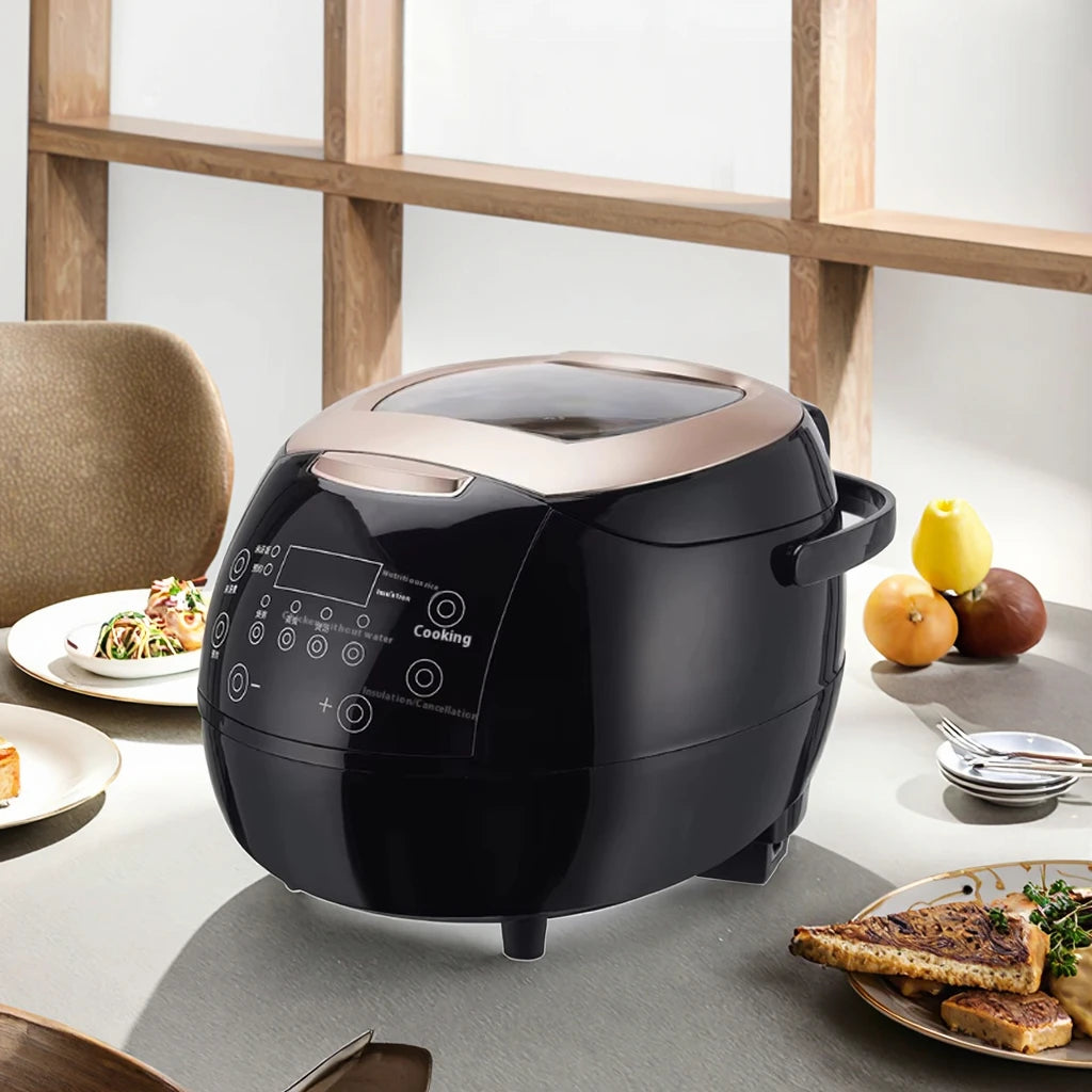 DUTRIEUX 5L Smart Rice Cooker – LCD Touch, Ceramic Non-Stick Electric Rice Cooker SPOT Black EU