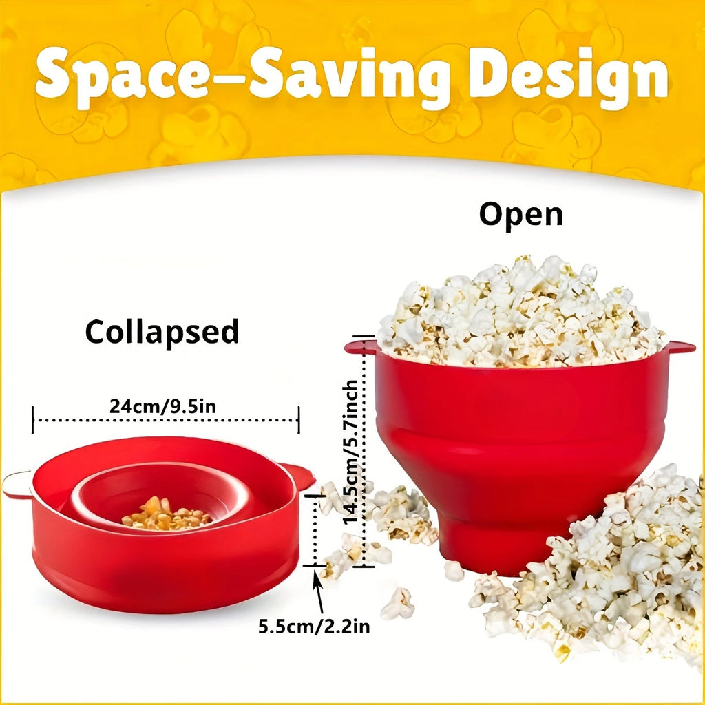 3L Foldable Silicone Microwave Popcorn Maker – BPA-Free Microwave Popcorn Maker SPOT