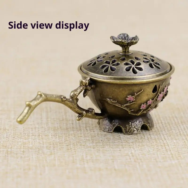 Retro Plum Blossom Incense Burner | Zinc Alloy Hollow Design Incense Burner SPOT