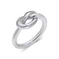 Love Knot Ring – 18K Gold Plated Stainless Steel Stacking Ring Stacking Ring SPOT Silver Color US Size 06