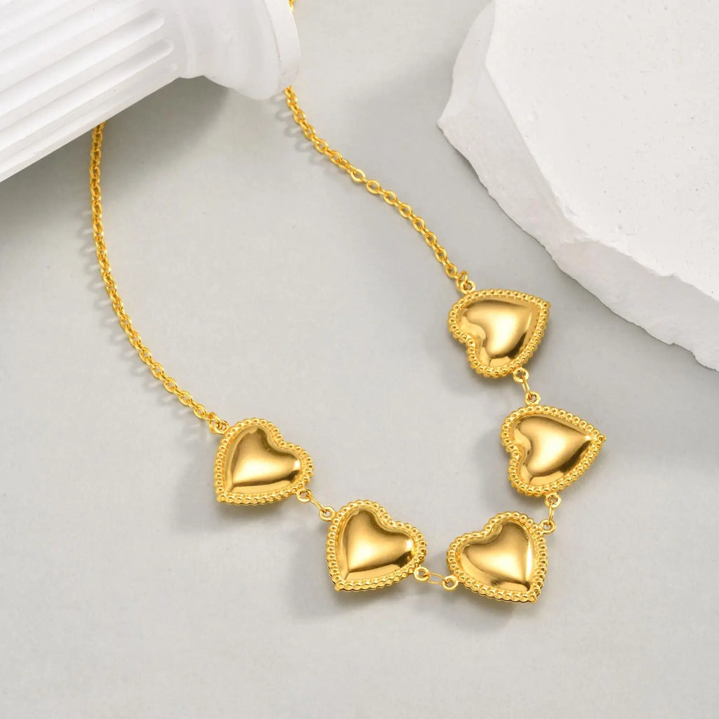 18k Gold Heart Pendant Necklace – Waterproof Stainless Steel Heart Pendant Necklace SPOT
