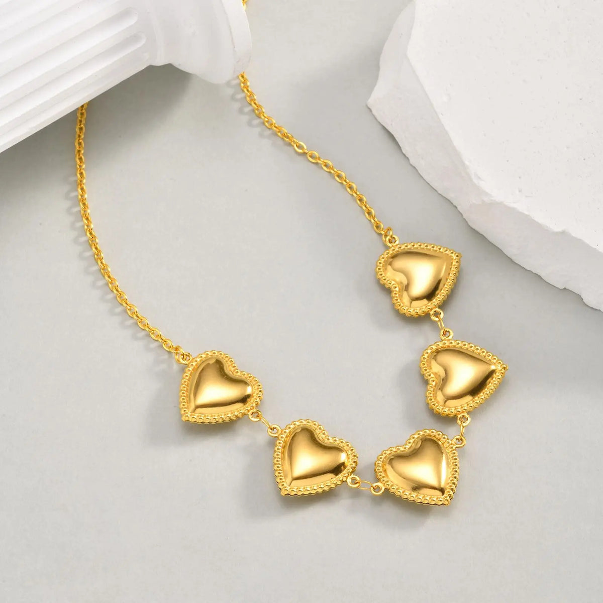 18k Gold Heart Pendant Necklace – Waterproof Stainless Steel Heart Pendant Necklace SPOT