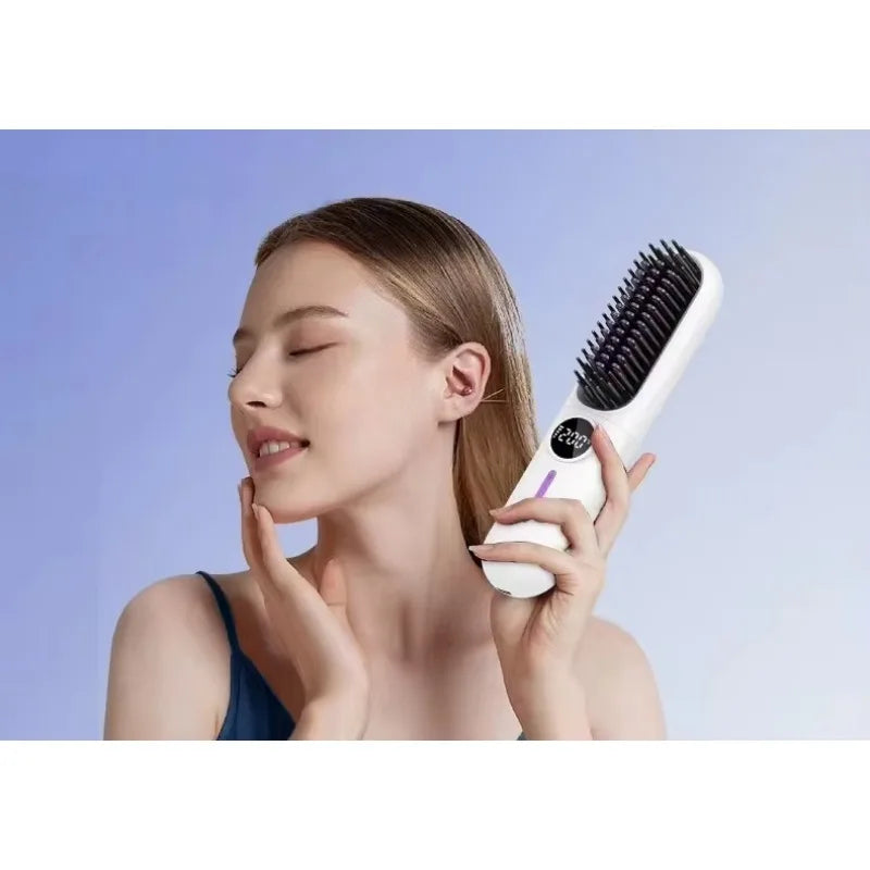 Cordless Electric Hair Straightening Comb – 5600mAh Rechargeable Hair Straightening Comb SPOT