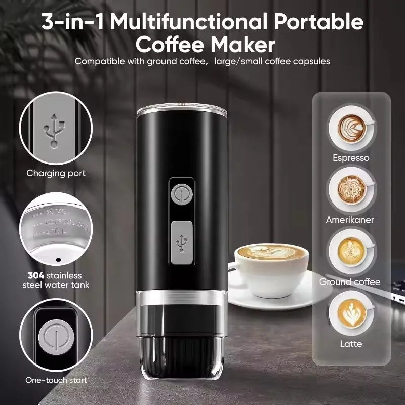 DUTRIEUX Portable Electric Espresso Maker – Capsule & Ground Portable Espresso Maker SPOT