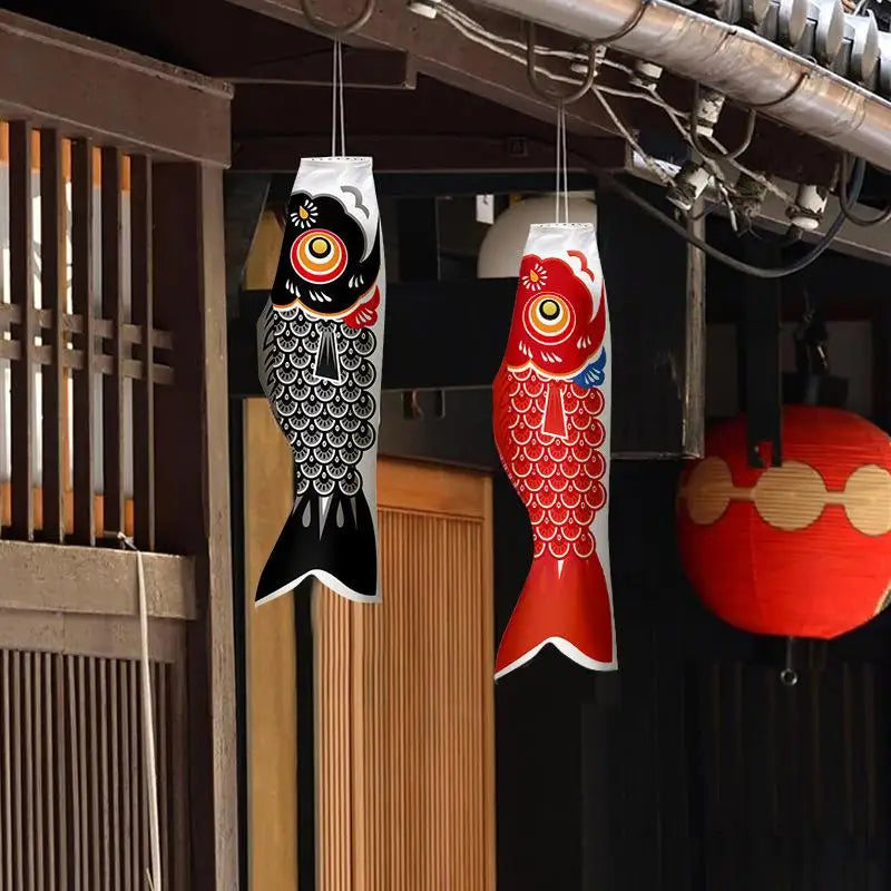 Japanese Koinobori Carp Windsock – Satin Festival Decor Flag Festival Yard Decor SPOT