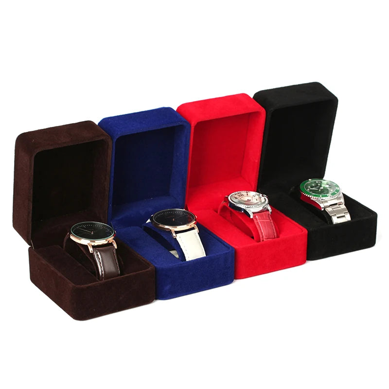 Velvet Watch Box – Flannel Storage Case for Watches & Jewelry Watch Storage Box SPOT