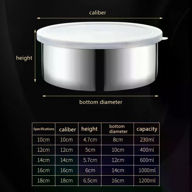 5-Piece Stainless Steel Mixing Bowls with Lids – Stackable Mixing Bowl Set SPOT