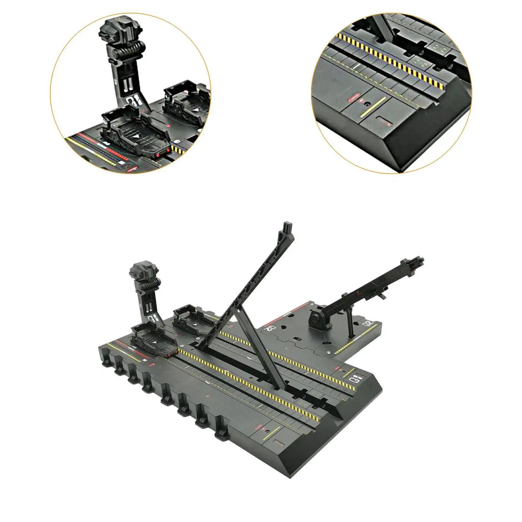 Action Figure Display Stand – Multi-Scale Compatible Black Action Figure Stand SPOT