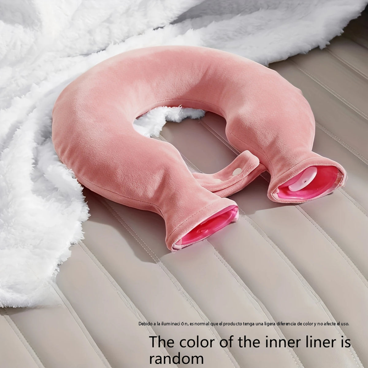 U-Shaped Neck & Shoulder Hot Water Bag – Winter Warming Wrap Hot Water Bag SPOT Pink
