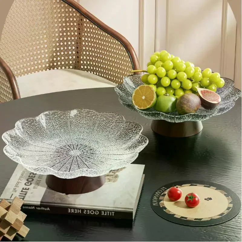 Footed Fruit Plate – BPA-Free Pedestal Dessert Display Stand Pedestal Serving Plate SPOT
