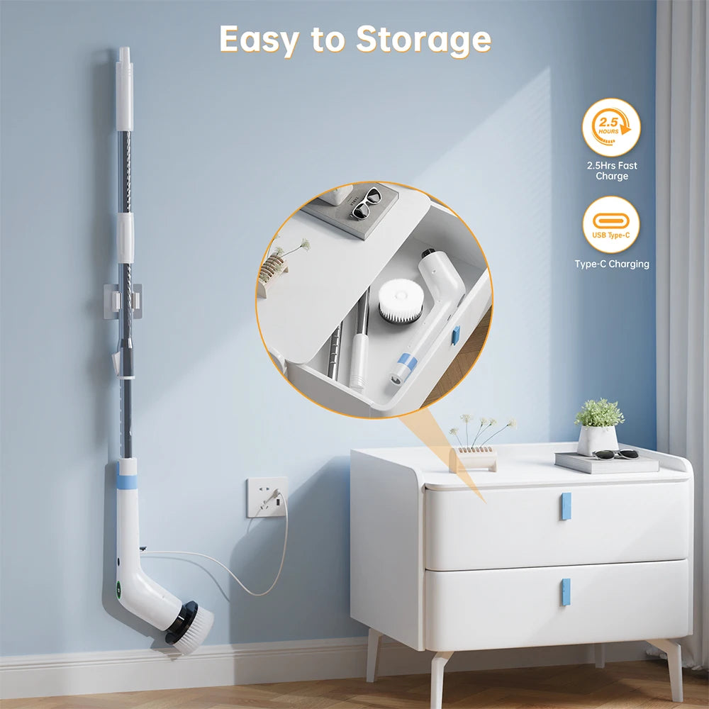 Electric Spin Scrubber – Cordless Rechargeable Bathroom Cleaner Electric Spin Scrubber SPOT