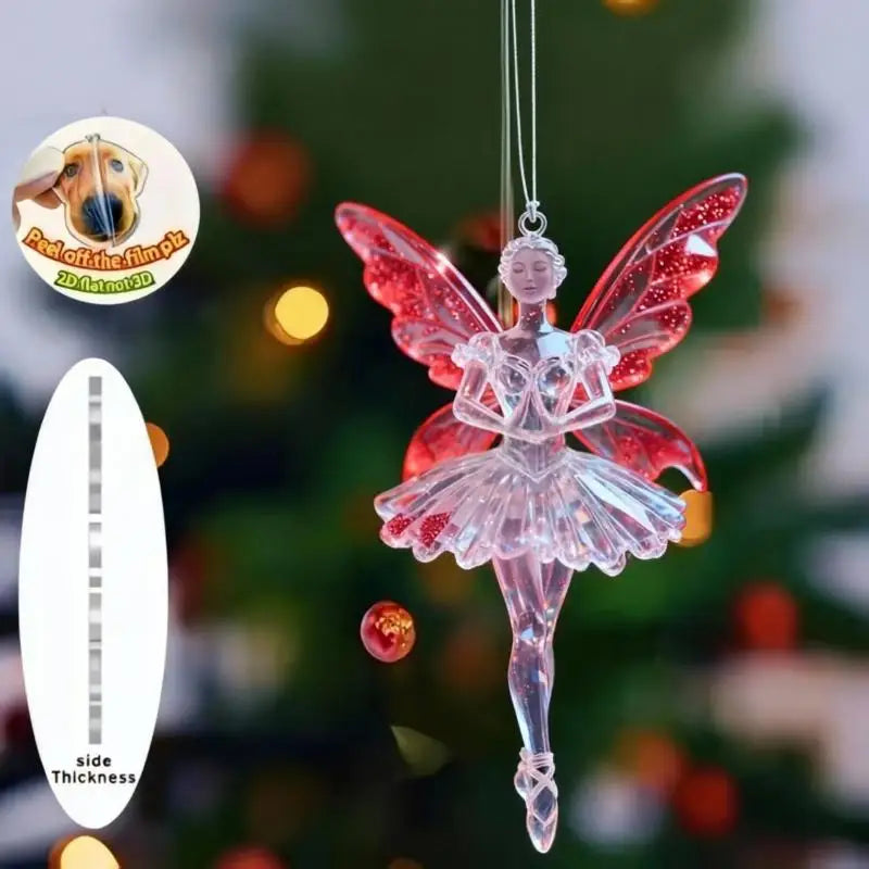 Sparkling Ballerina Acrylic Pendant – Car Charm & Xmas Ornament Decorative Pendant Ornament SPOT A3