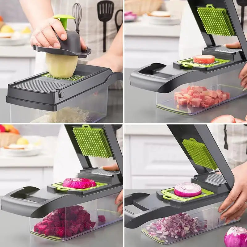 14-in-1 Vegetable Chopper Slicer Dicer & Grater | Kitchya Vegetable Chopper Slicer SPOT