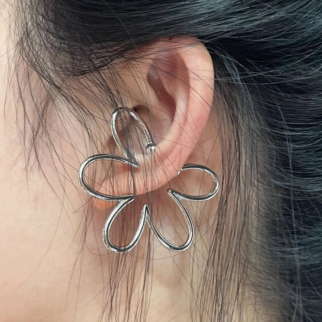 Flower Ear Cuff Non-Piercing 18K Gold Plated | Meaeguet Ear Cuff Earring SPOT